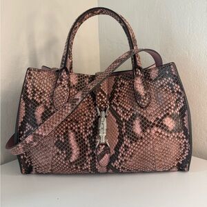 GUCCI Jackie Bag in Pink Python Leather Small RARE